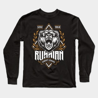 Russian Street League Bear Long Sleeve T-Shirt